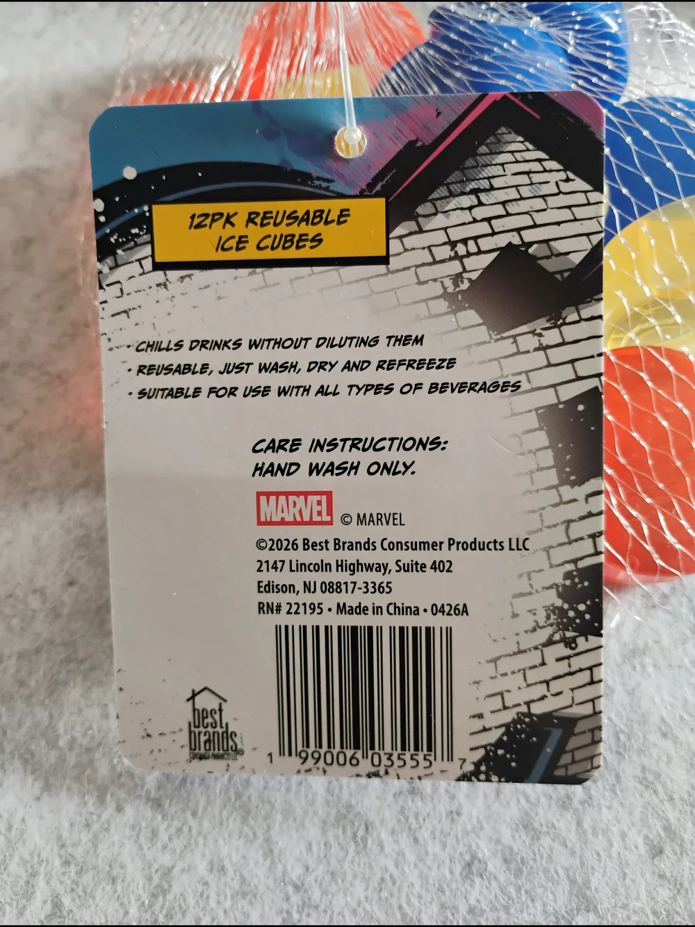 Marvel Spider-Man Reusable Ice Cubes - Red, Blue, Yellow